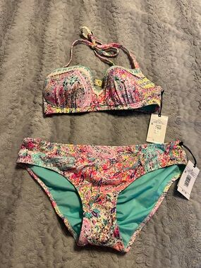 Colorful Paisley Bikini Set - Multicolor
